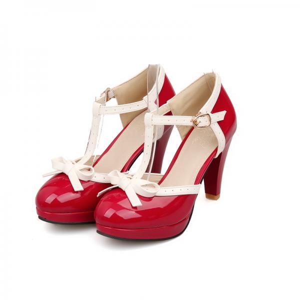 heels with thick strap